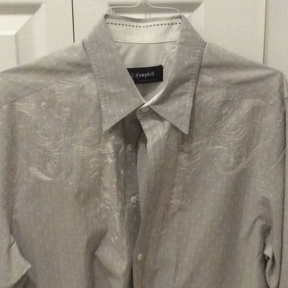 J Campbell L patterned L/S button down